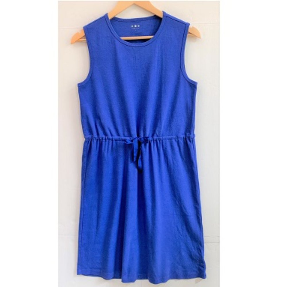 THREE DOTS Blue Stretchy Cotton Dress